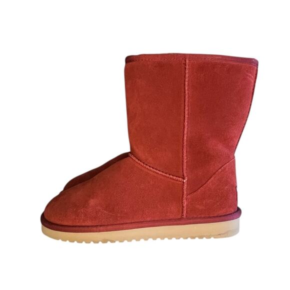 Koolaburra by UGG Women's Koola Short Boots Suede Size 8 Red Brown - Picture 1 of 6